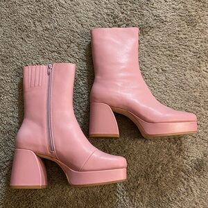 Charlotte Stone Platform Booties, size 9